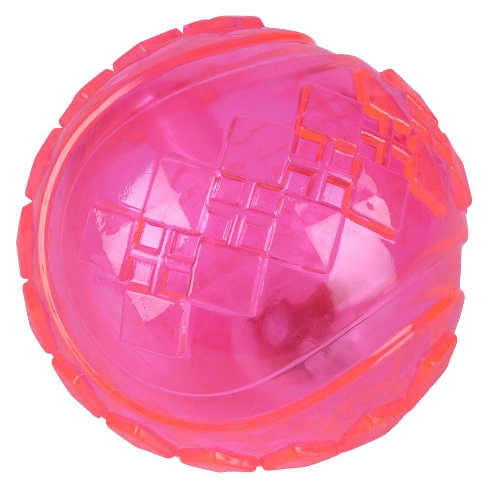 Long ball thrower for dogs with luminous ball