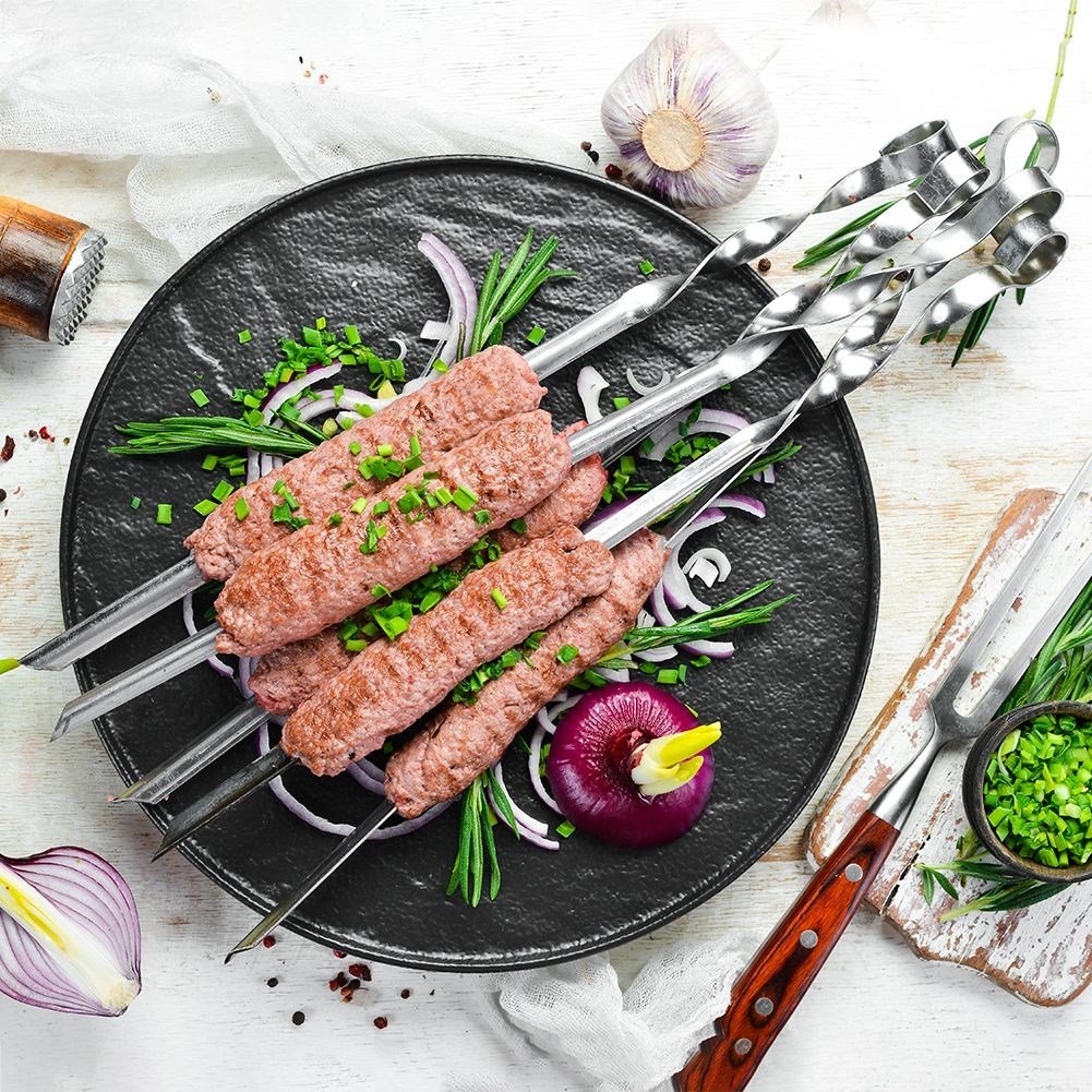 Long grill skewers 45 cm for vegetables and meat