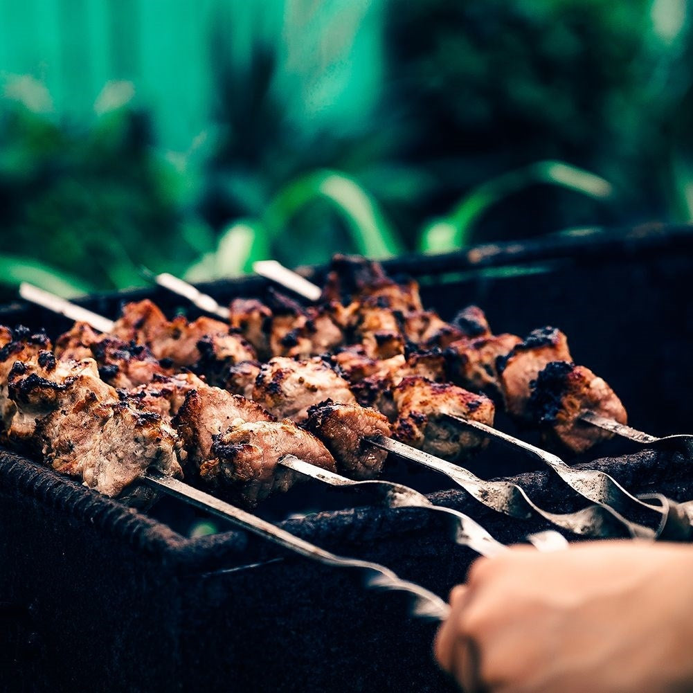 Long grill skewers 45 cm for vegetables and meat