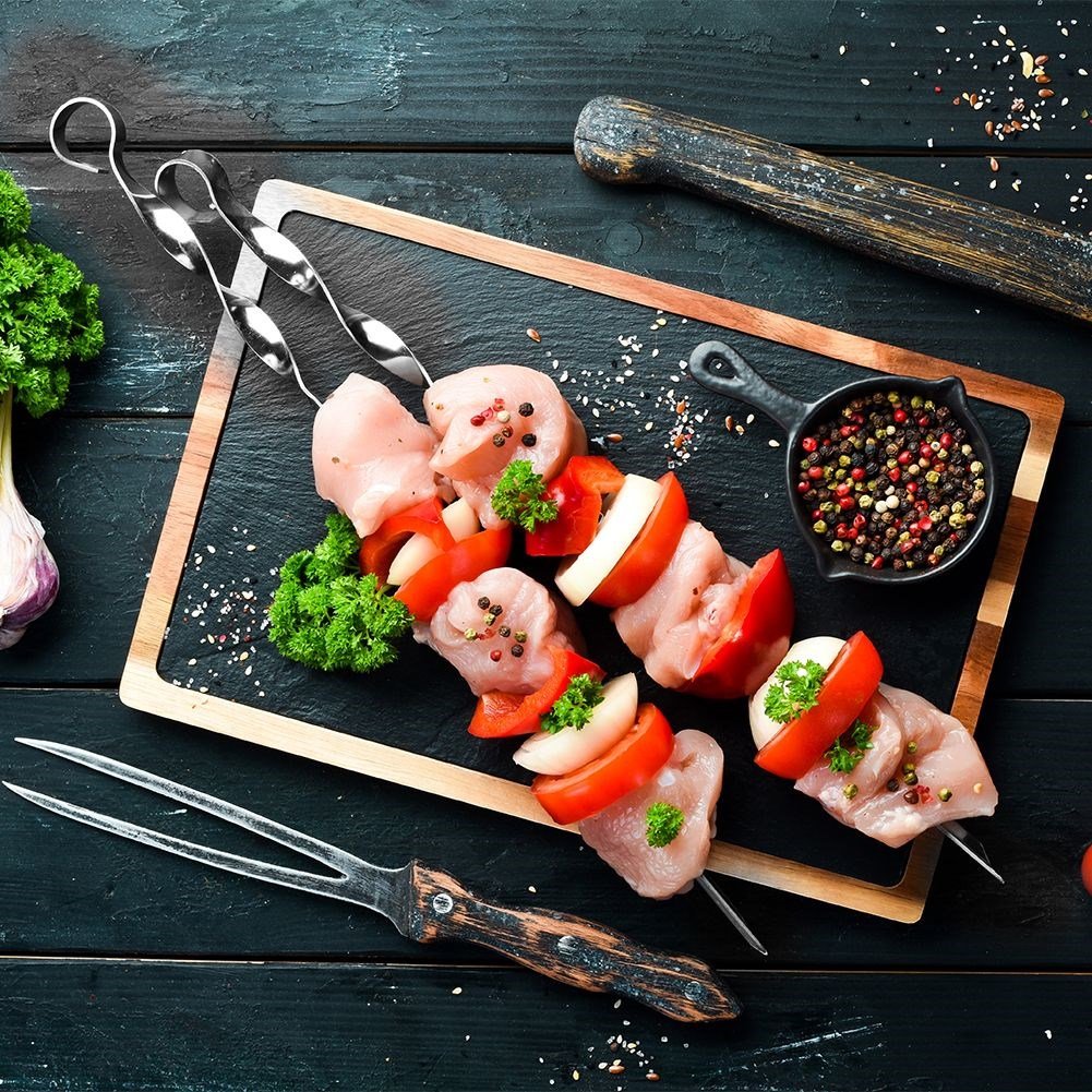 Long grill skewers 45 cm for vegetables and meat
