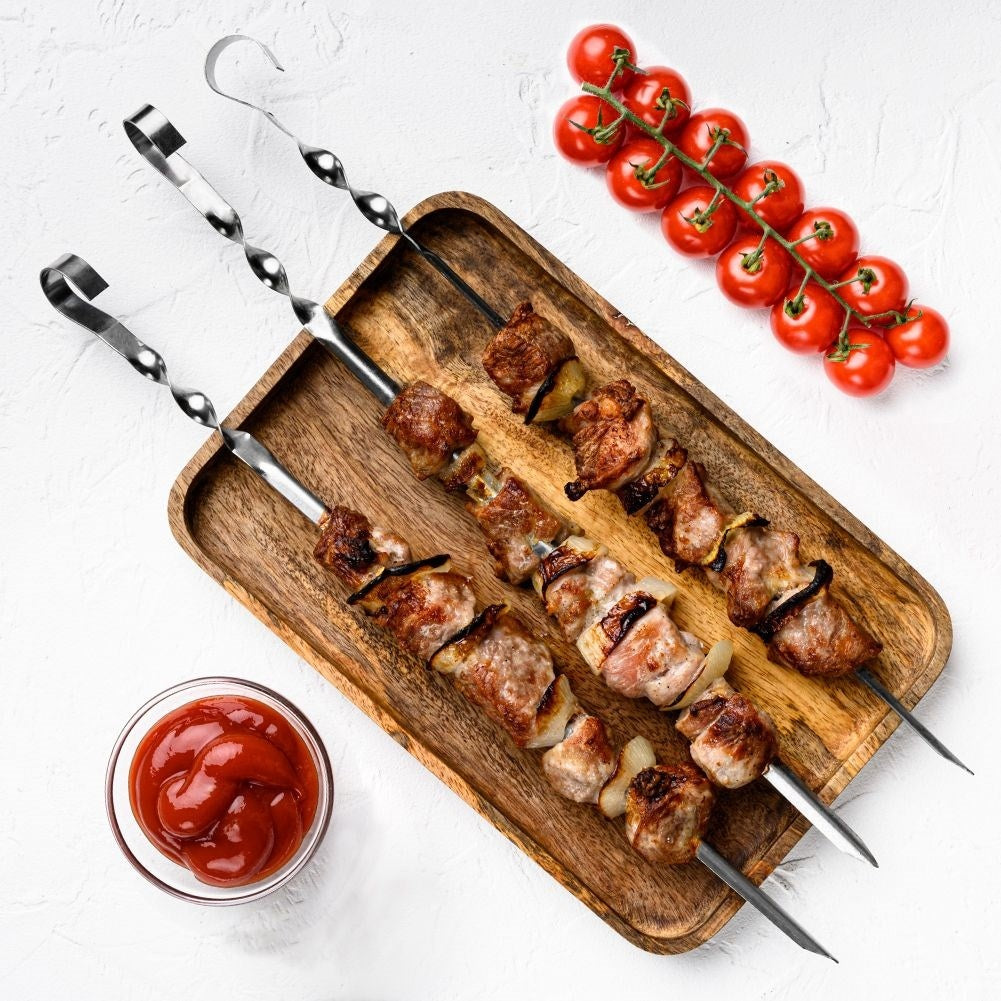 Long grill skewers 45 cm for vegetables and meat