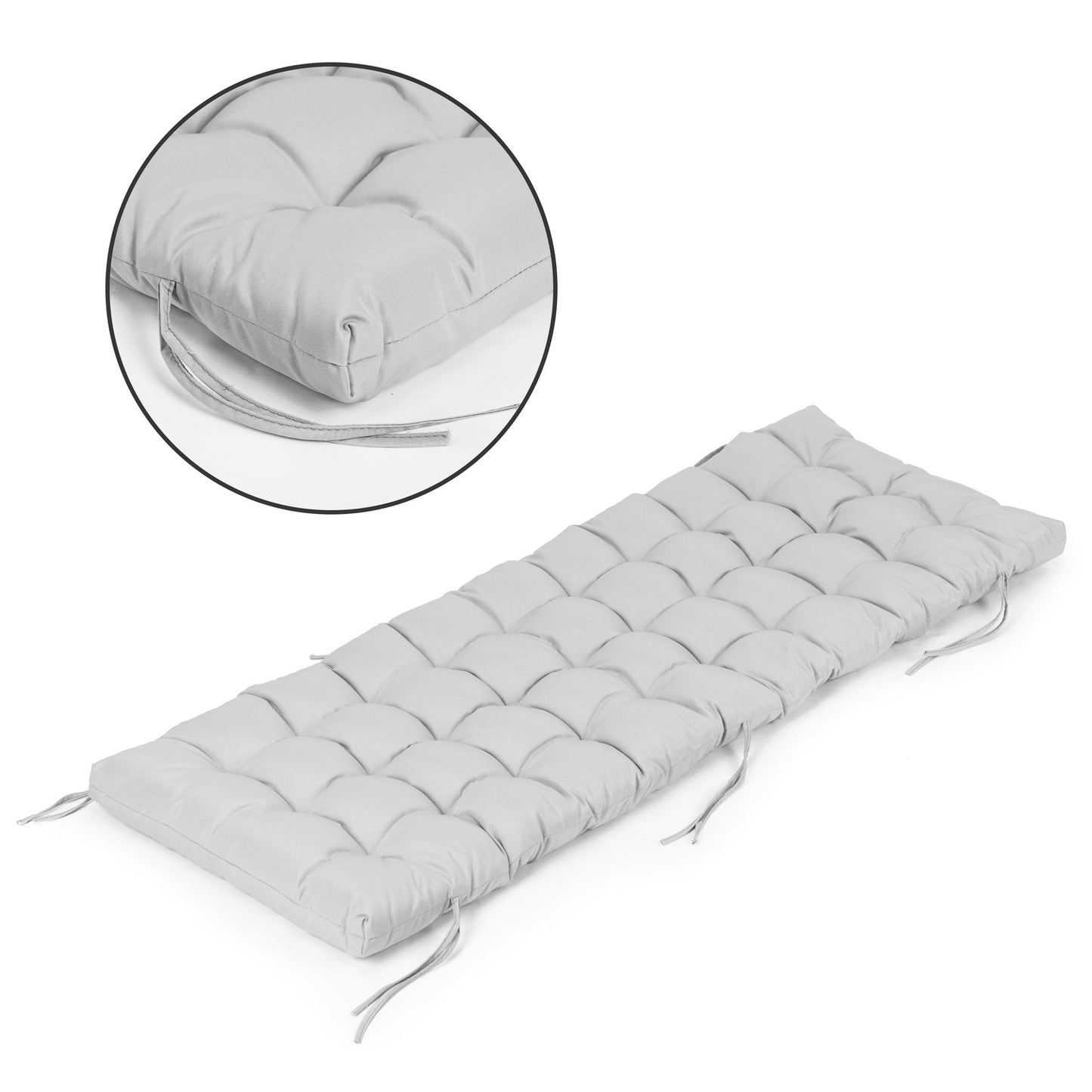 Lounger with cushion, 2-in-1 reclining chair, foldable structure, for beach and garden