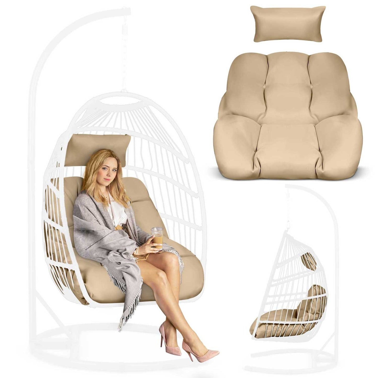 Luisiana Sofotel hanging chair cushion beige