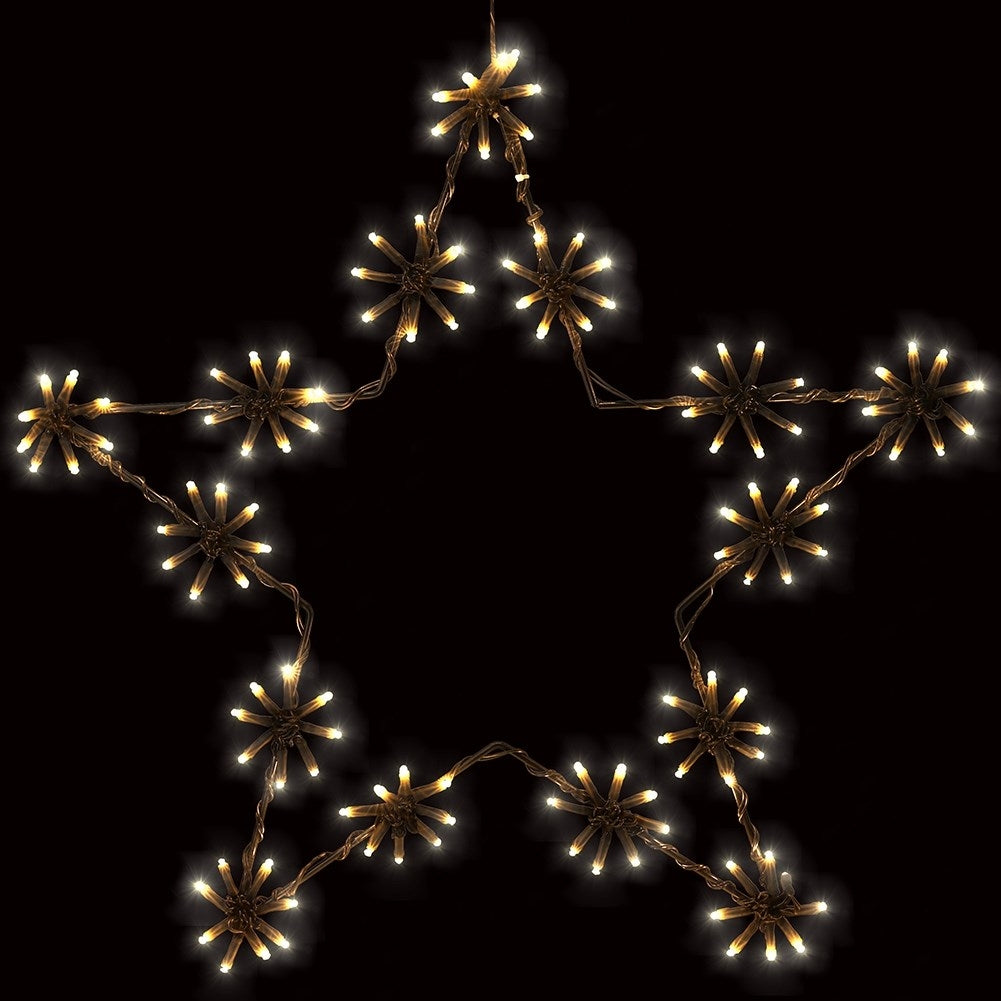 Luminous 50 cm Christmas star with 120 LED lights for inside and outside