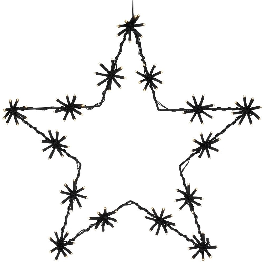 Luminous 50 cm Christmas star with 120 LED lights for inside and outside