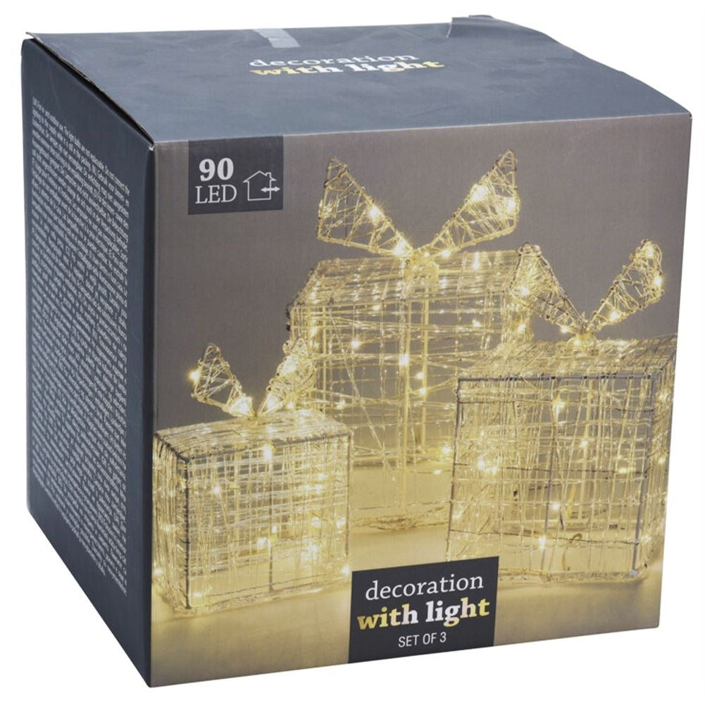 Luminous Christmas gift pack with 90 LED lights for indoor/outdoor use