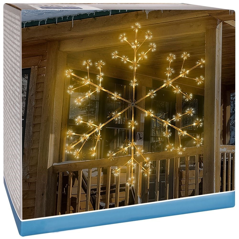 Luminous LED snowflake: Perfect Christmas decoration for facades