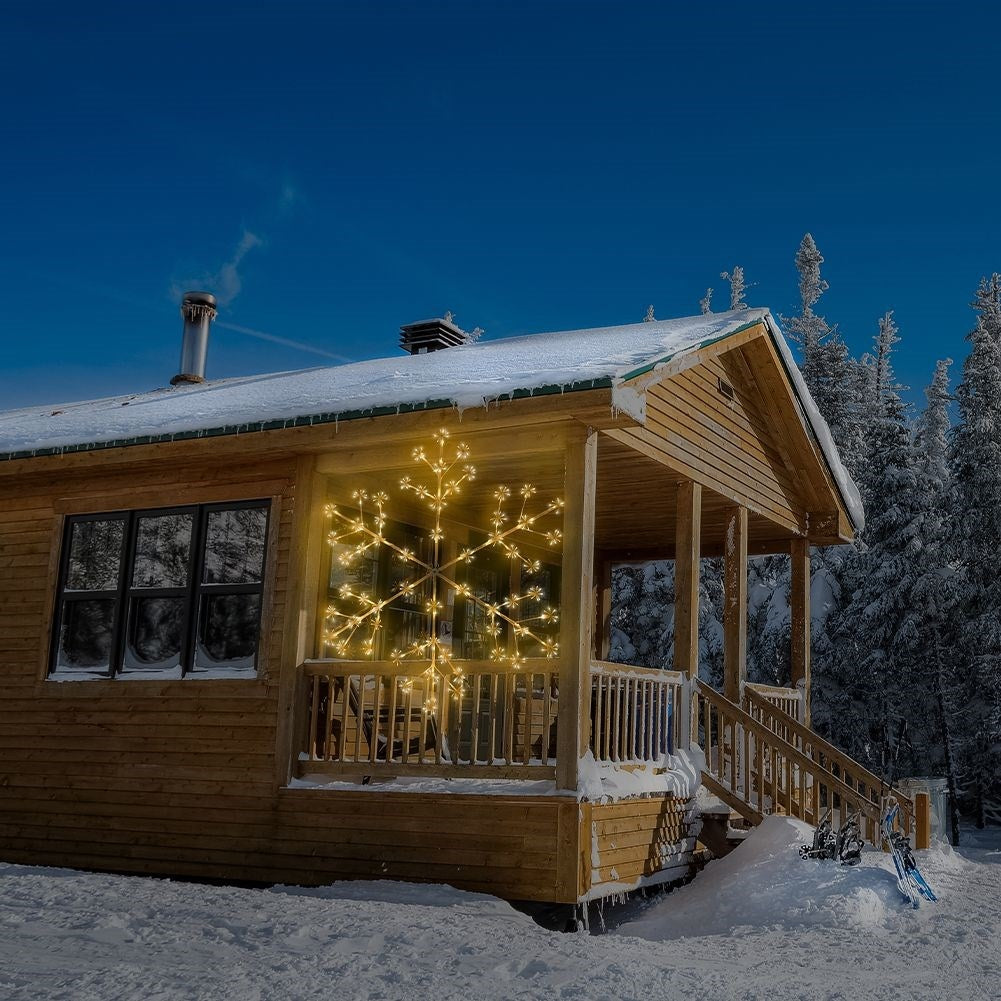 Luminous LED snowflake: Perfect Christmas decoration for facades