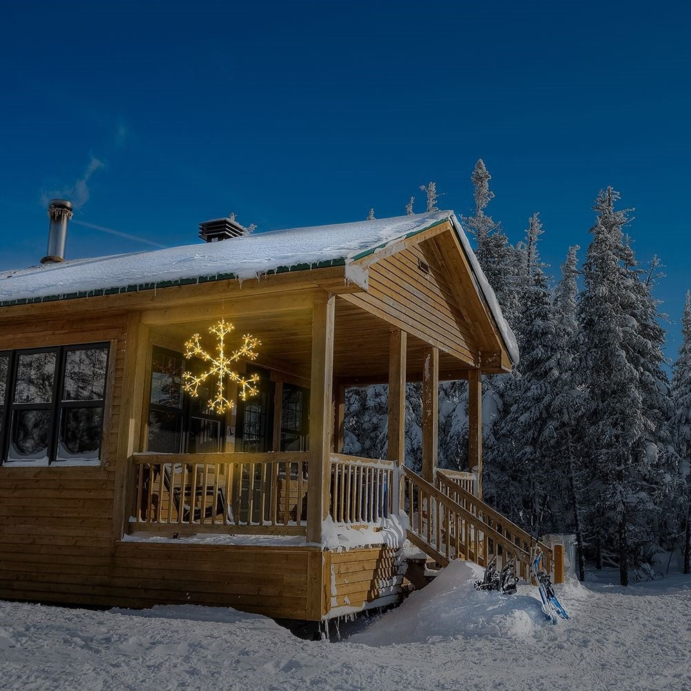 Luminous LED snowflake: Perfect Christmas decoration for facades
