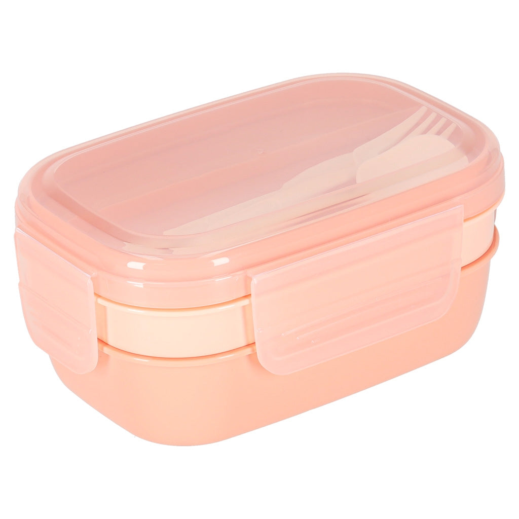 Lunch Box with Compartments, 1900ml, Apricot