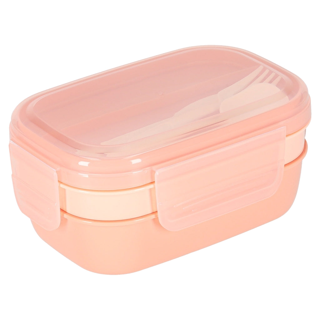 Lunch Box with Compartments, 1900ml, Apricot