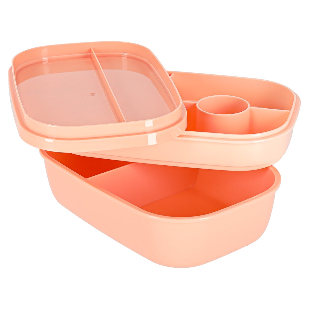 Lunch Box with Compartments, 1900ml, Apricot