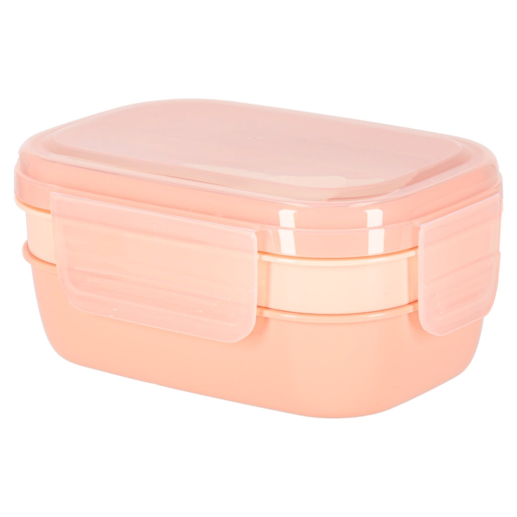 Lunch Box with Compartments, 1900ml, Apricot