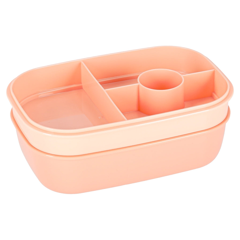 Lunch Box with Compartments, 1900ml, Apricot