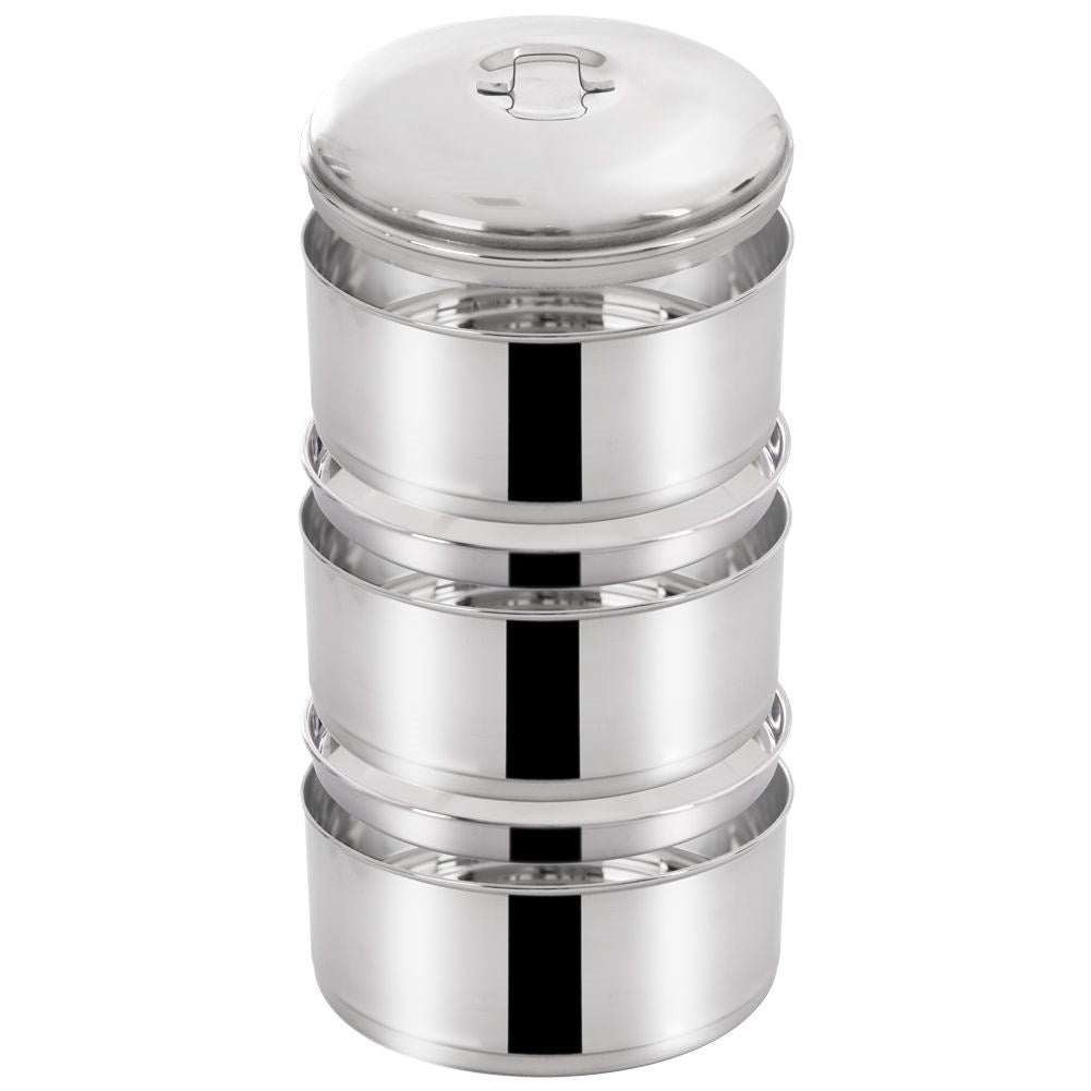 Lunchbox with 3 Containers in Stainless Steel