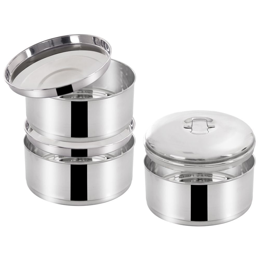 Lunchbox with 3 Containers in Stainless Steel