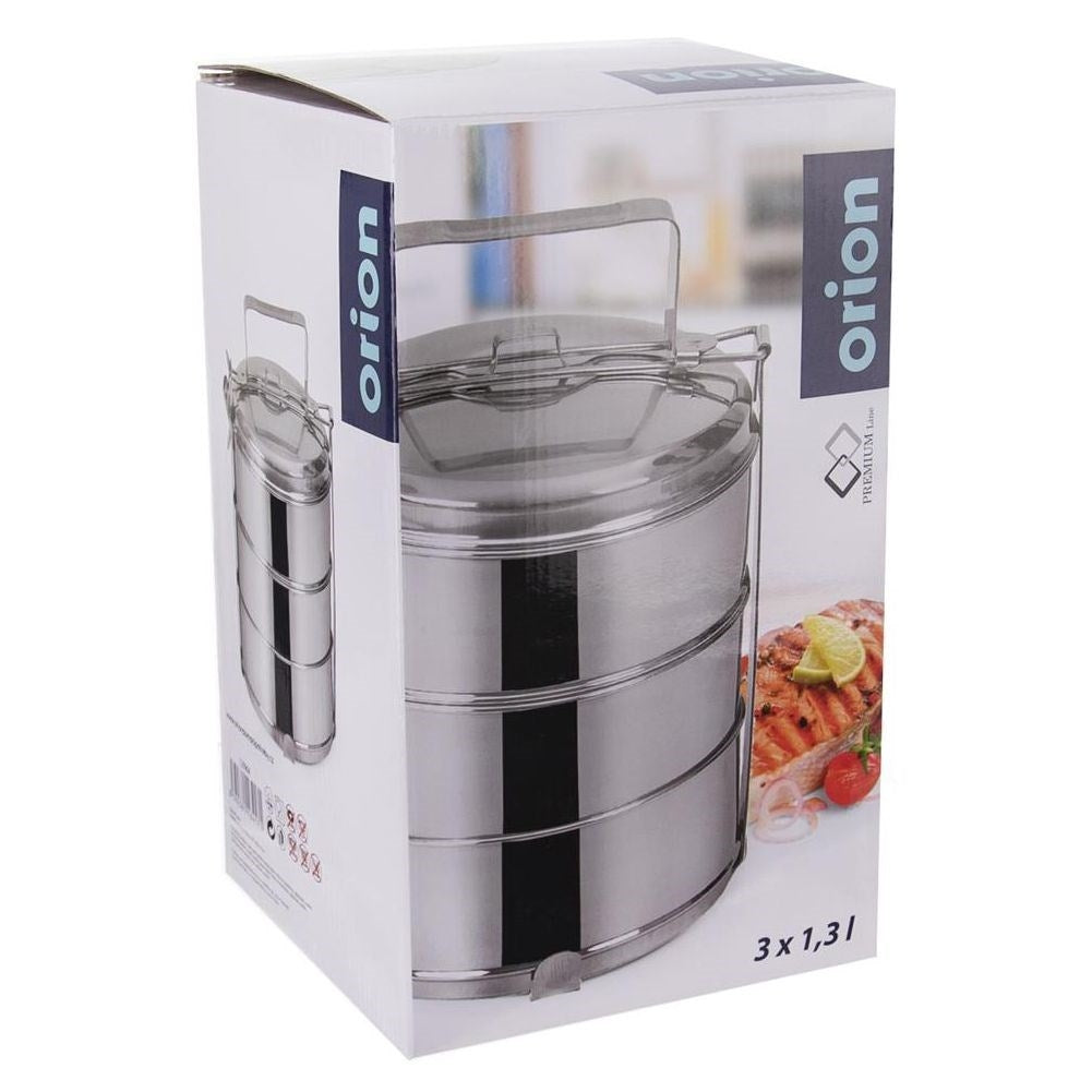 Lunchbox with 3 Containers in Stainless Steel