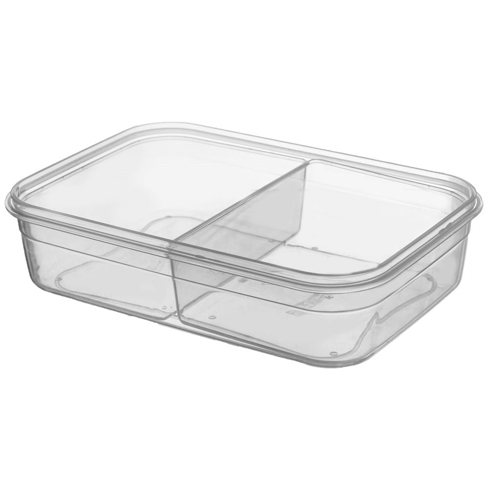 Lunch box with tight-fitting lid and removable inserts