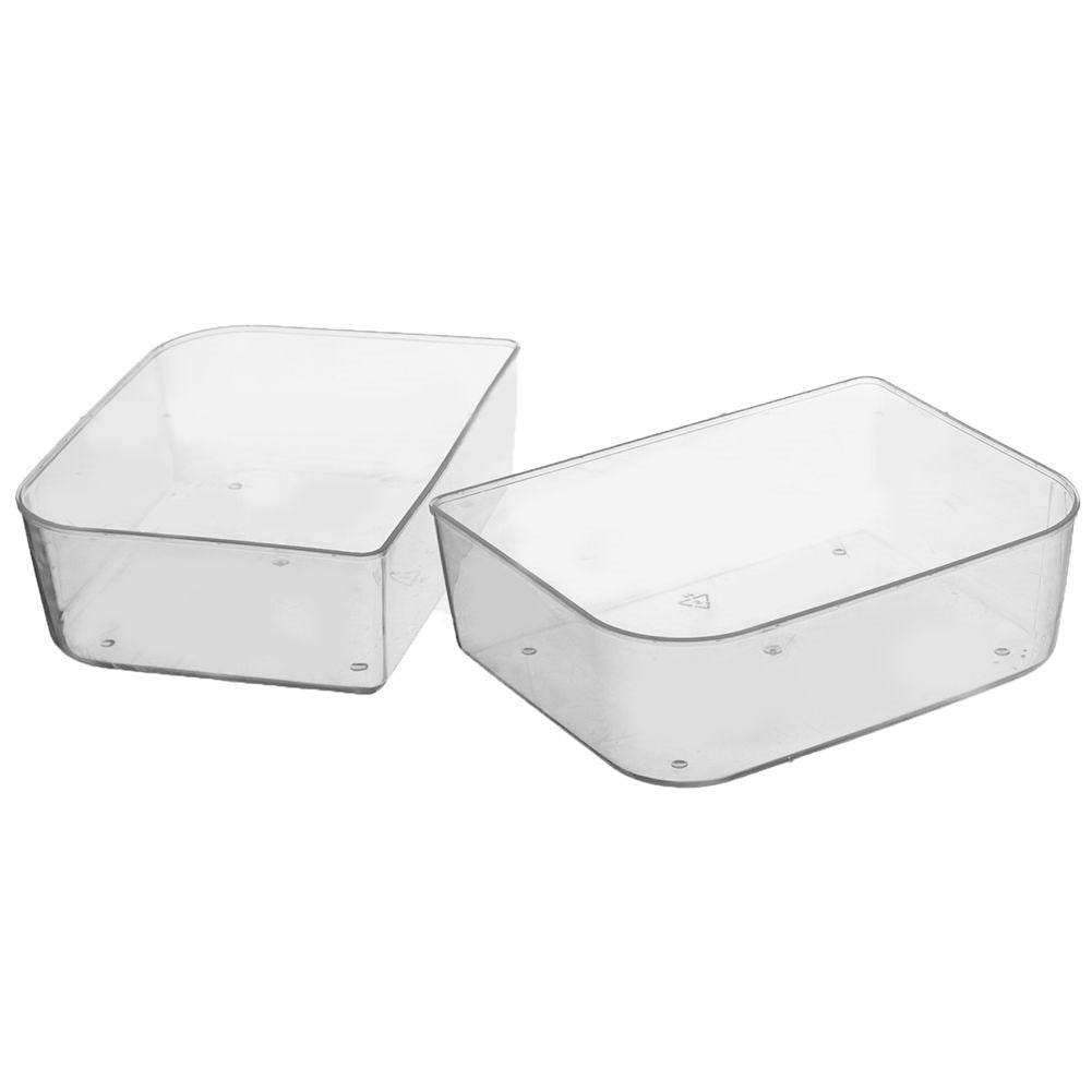Lunch box with tight-fitting lid and removable inserts