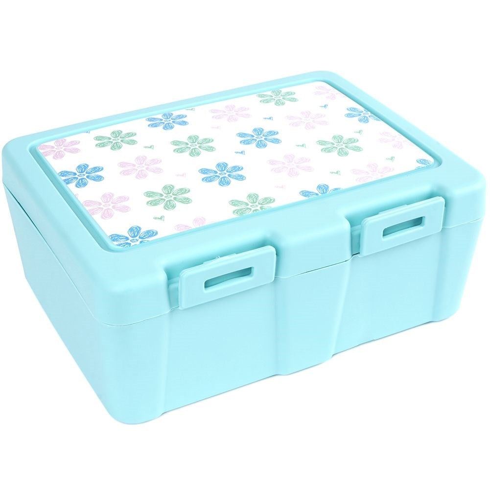 Lunch box with two compartments and 2-in-1 cutlery