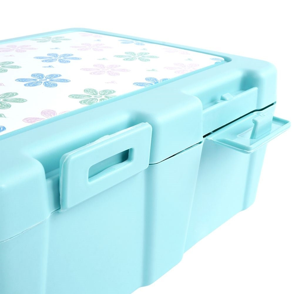 Lunch box with two compartments and 2-in-1 cutlery