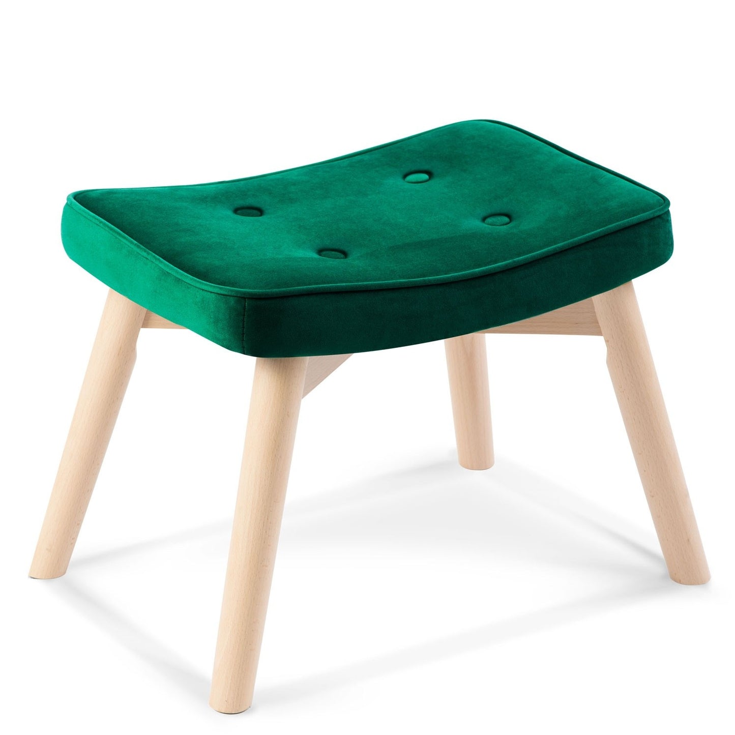 Luxurious Armchair with Footstool Sofotel Norse Dark Green