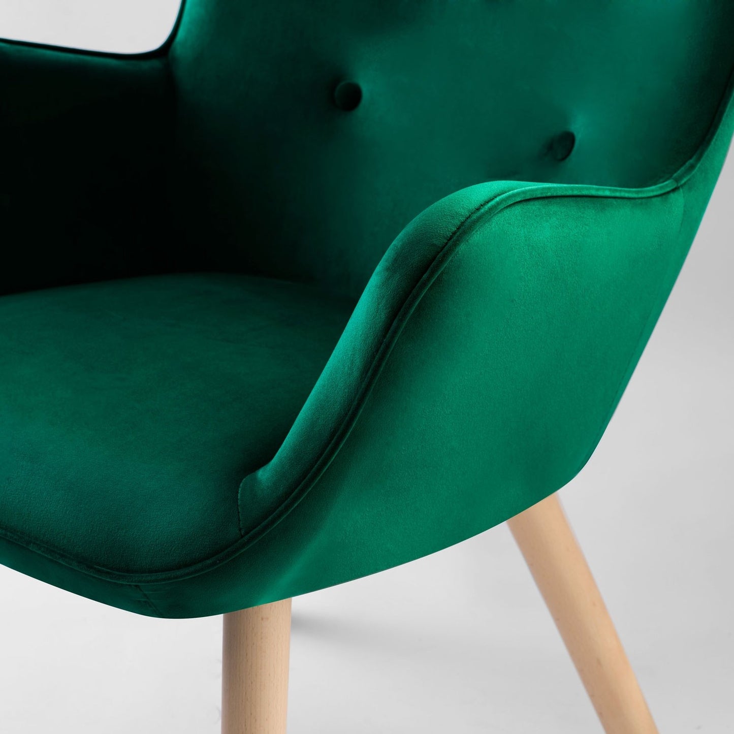 Luxurious Armchair with Footstool Sofotel Norse Dark Green