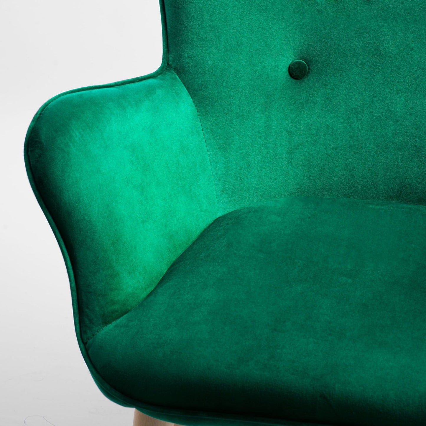 Luxurious Armchair with Footstool Sofotel Norse Dark Green