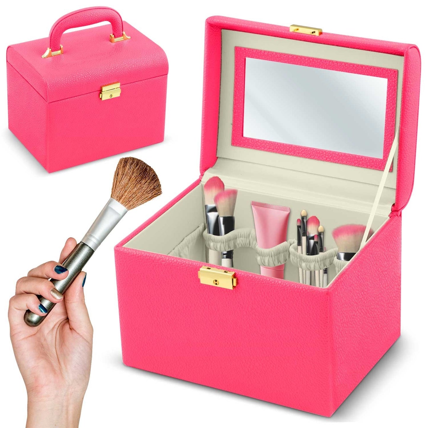 Luxurious Pink Cosmetic Case Massido MS-706