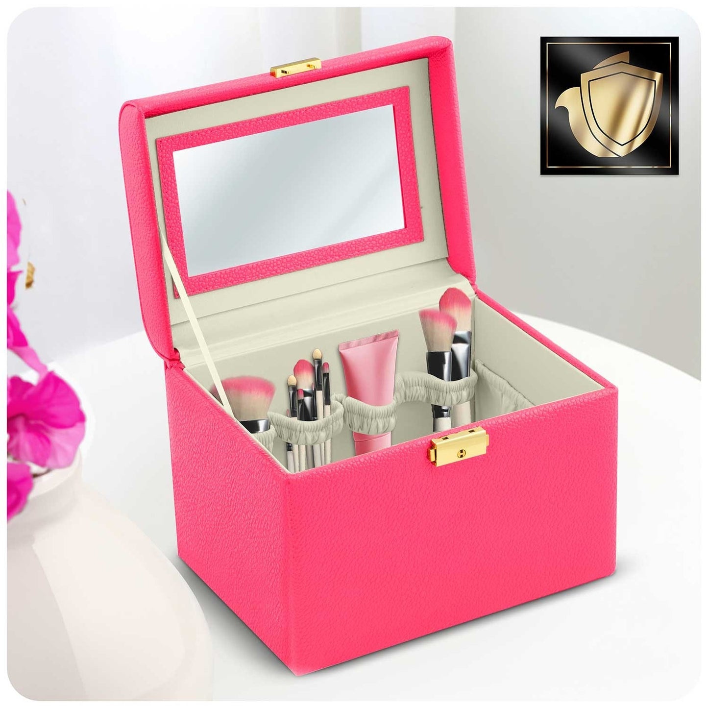 Luxurious Pink Cosmetic Case Massido MS-706