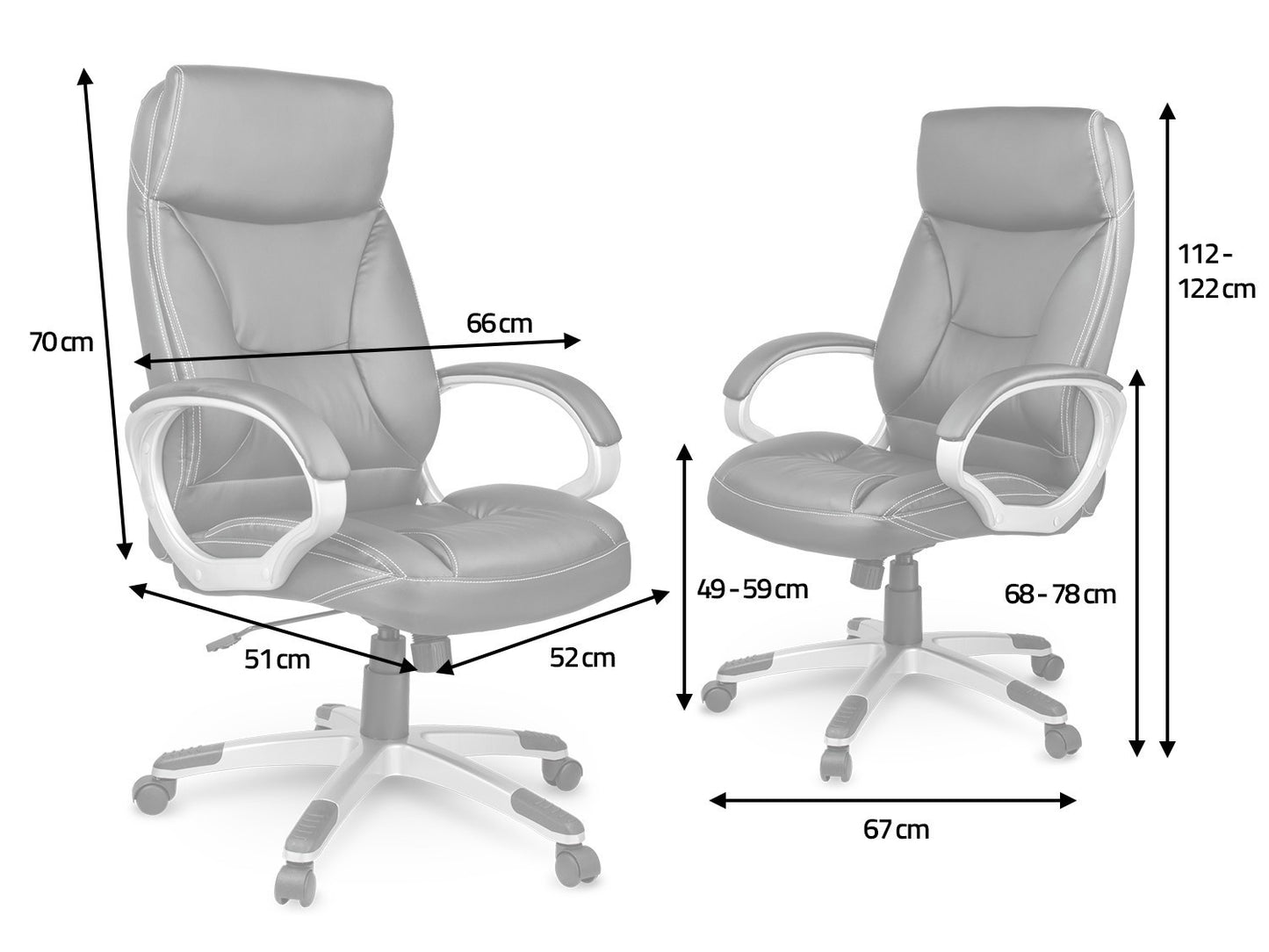 Luxurious black leather office chair Sofotel EG-223