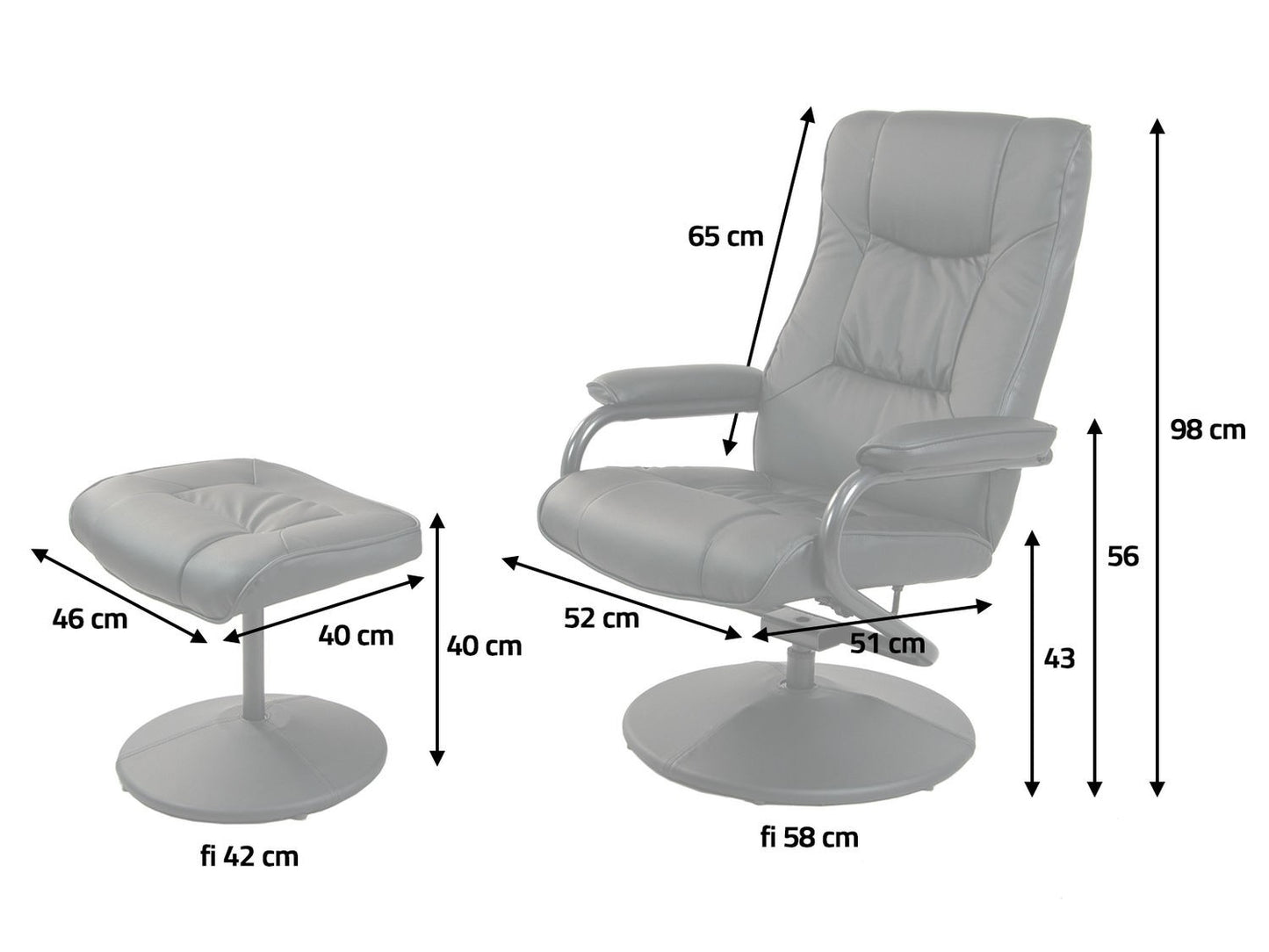 Luxurious lounge chair with footstool from Sofotel