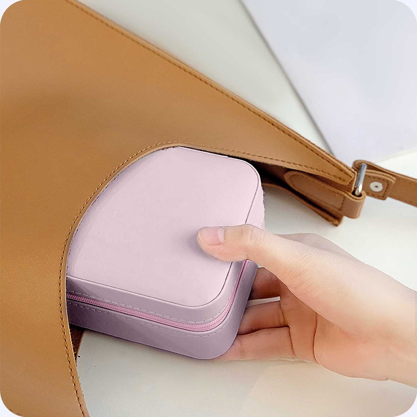Luxurious pink jewelry box MS-702 from Massido