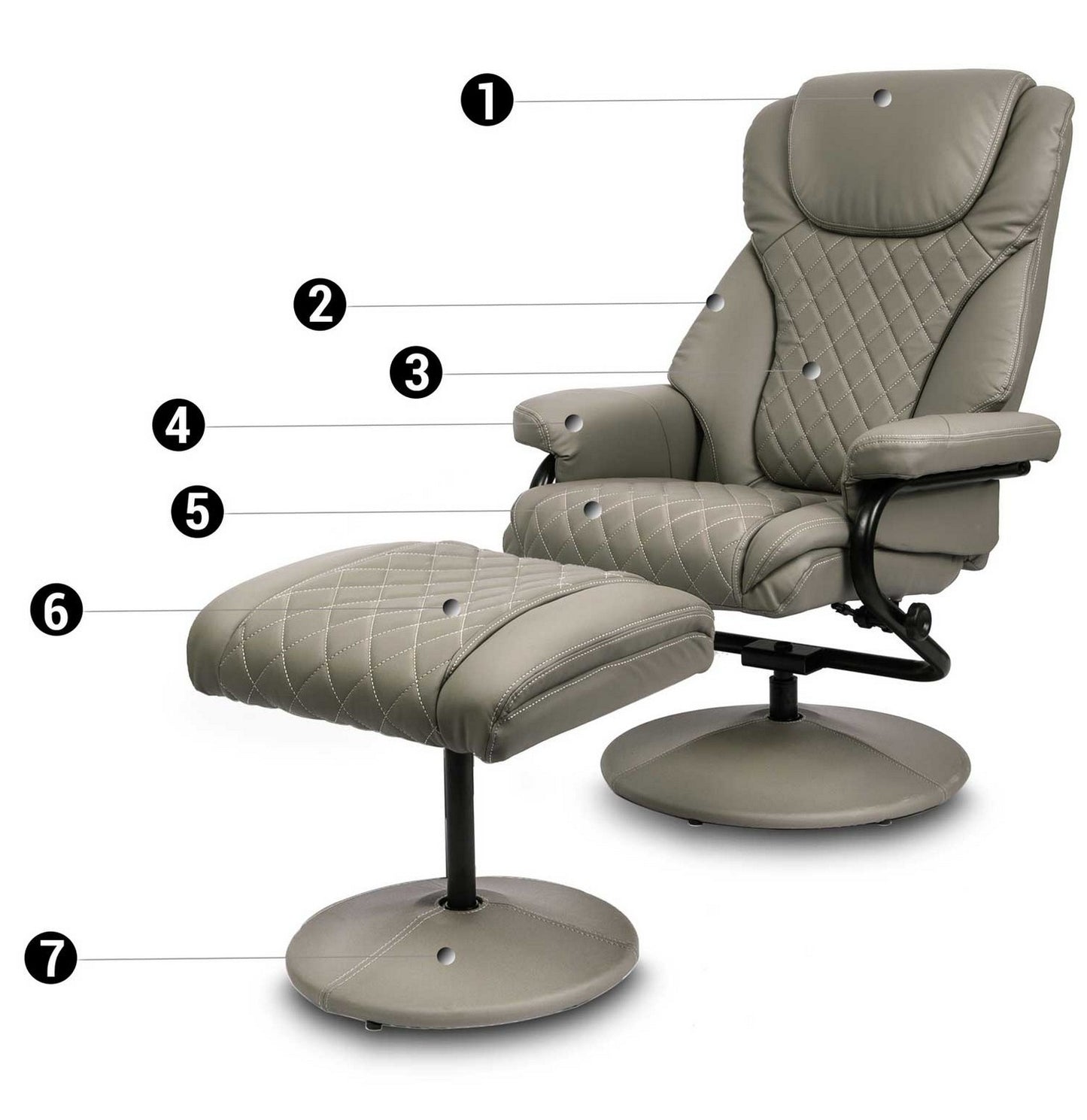 Luxurious recliner with footstool from Sofotel