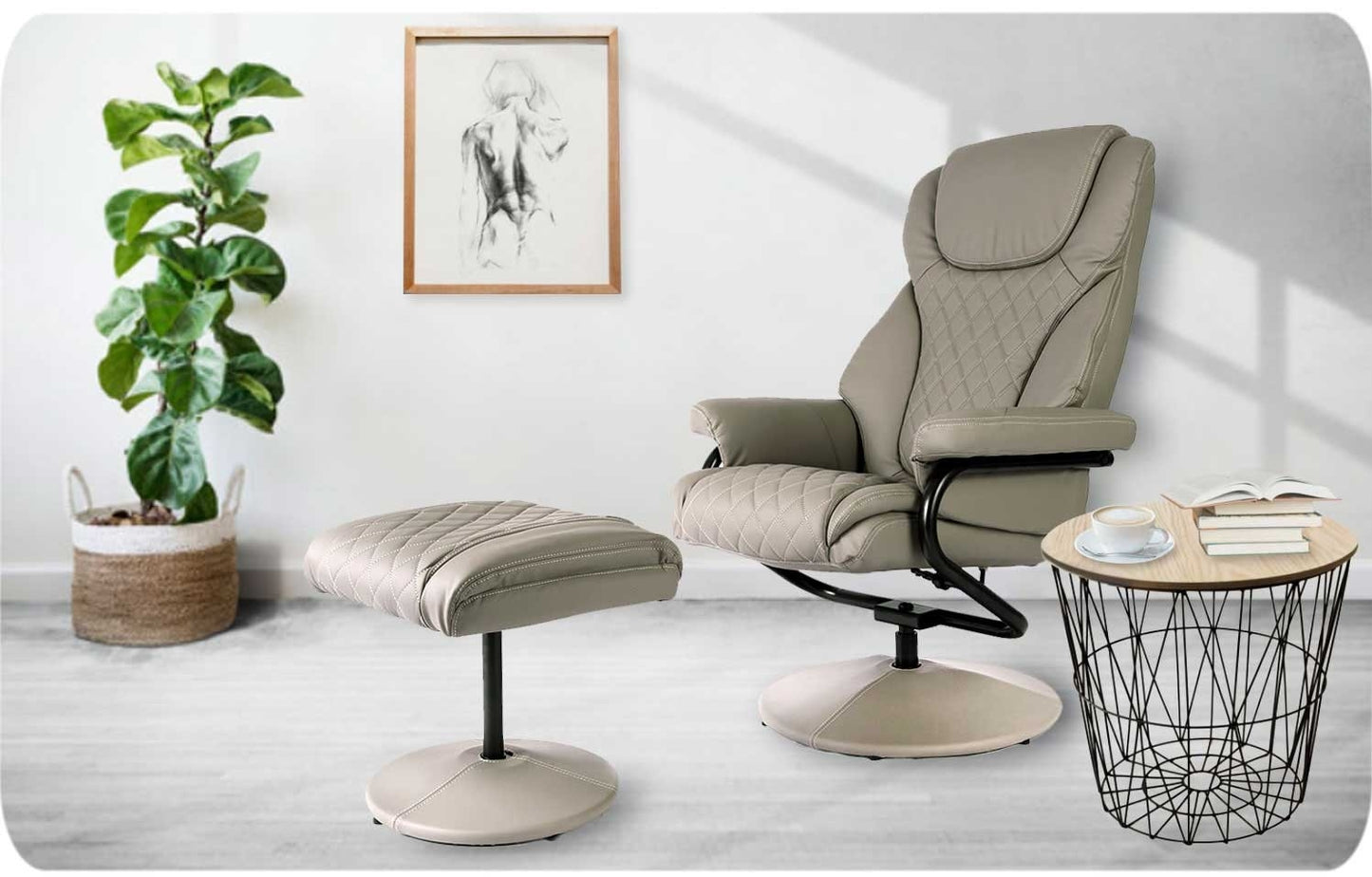 Luxurious recliner with footstool from Sofotel