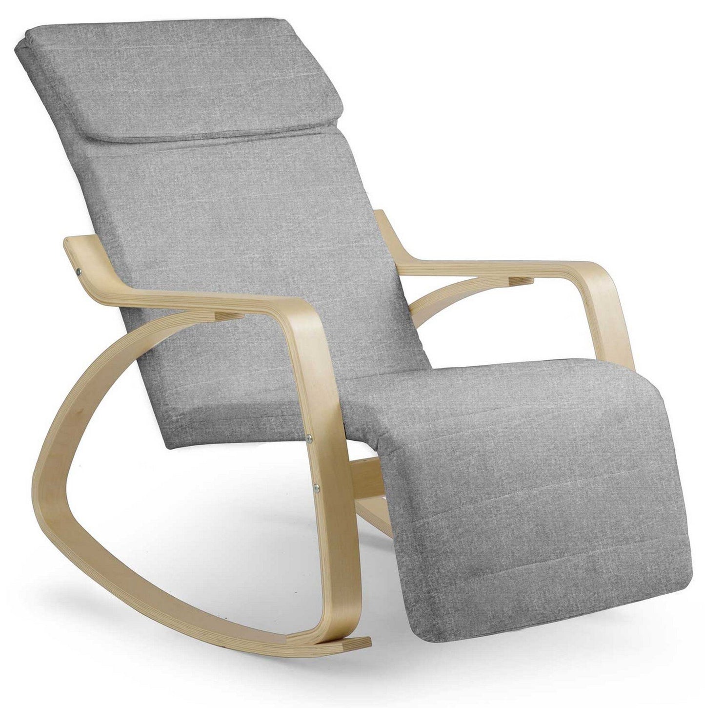 Luxurious rocking chair Suzi - light grey