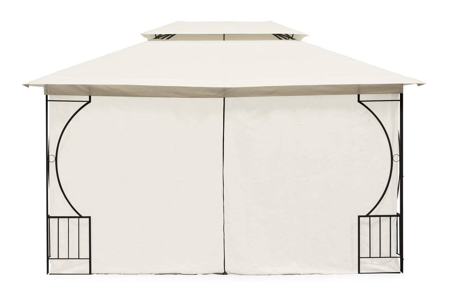 Luxury Beige Garden Pavilion Tent Gazebo 3x4 m with Mosquito Net and Full Walls MultiGarden