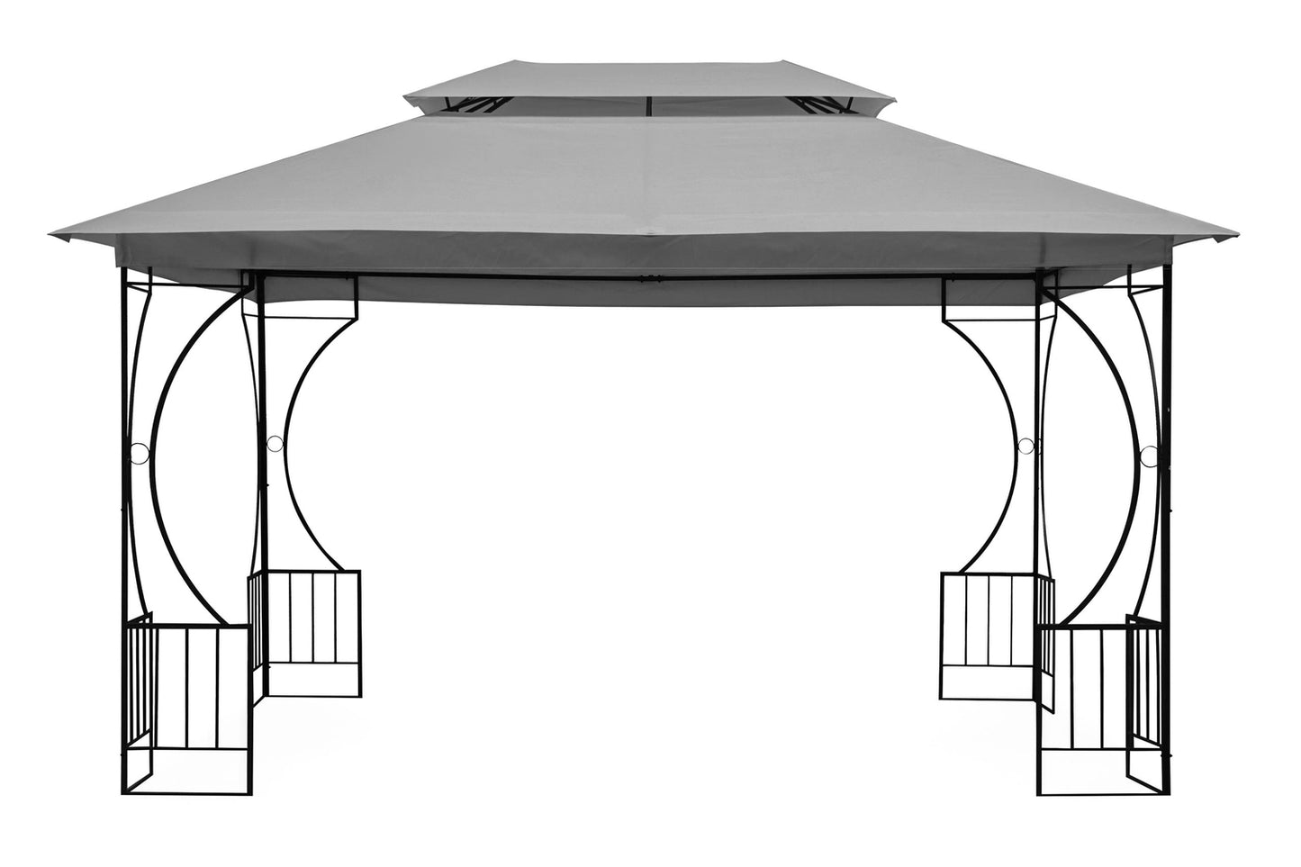 Luxury Grey Garden Pavilion Tent Gazebo 3x4 m with Mosquito Net and Full Walls MultiGarden