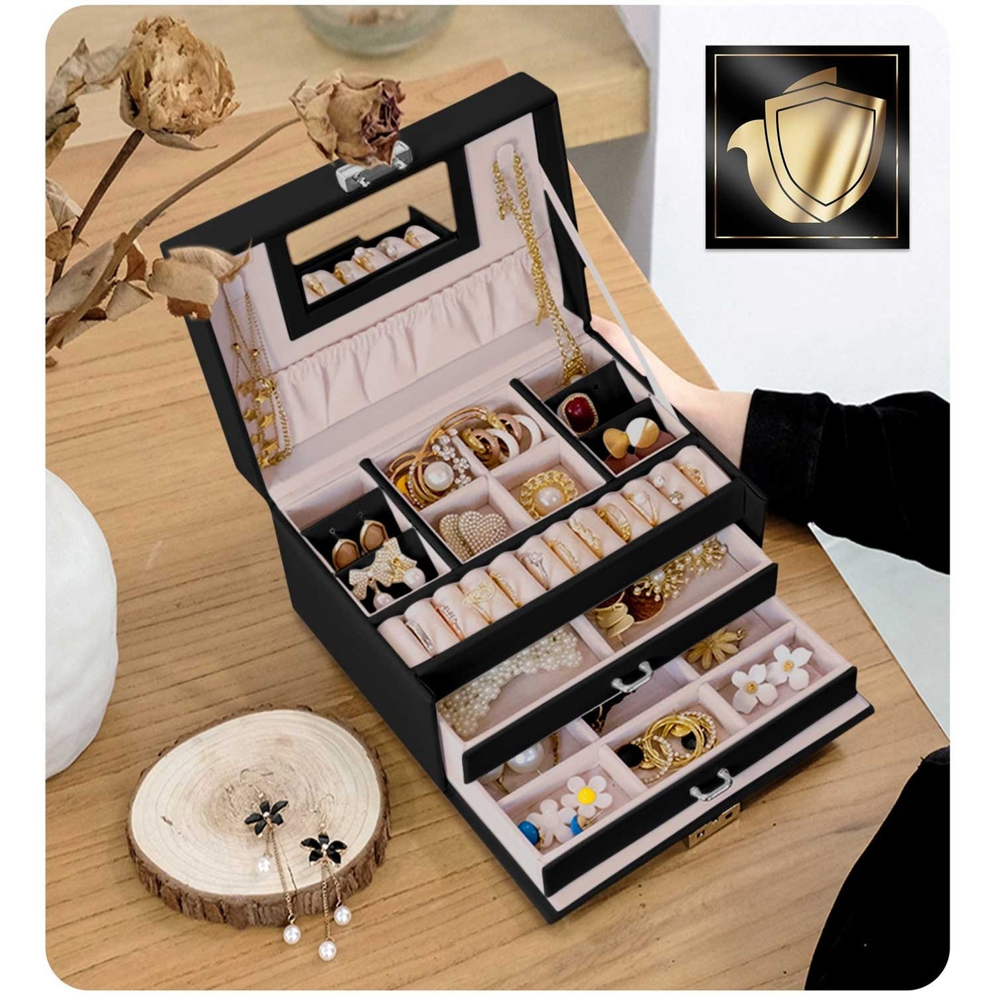 Luxury Jewelry Box MS-700 Massido - Black