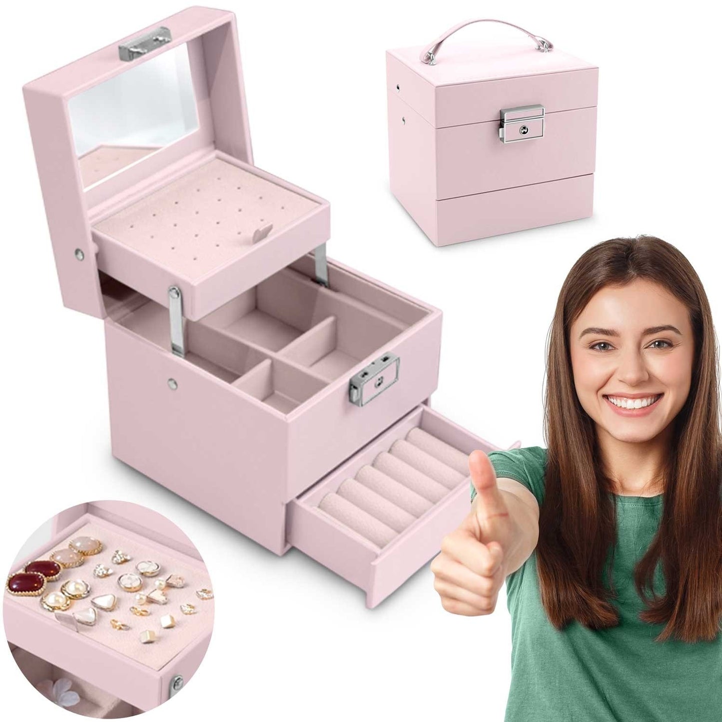 Luxury Jewelry Box MS-703 Massido - Pink