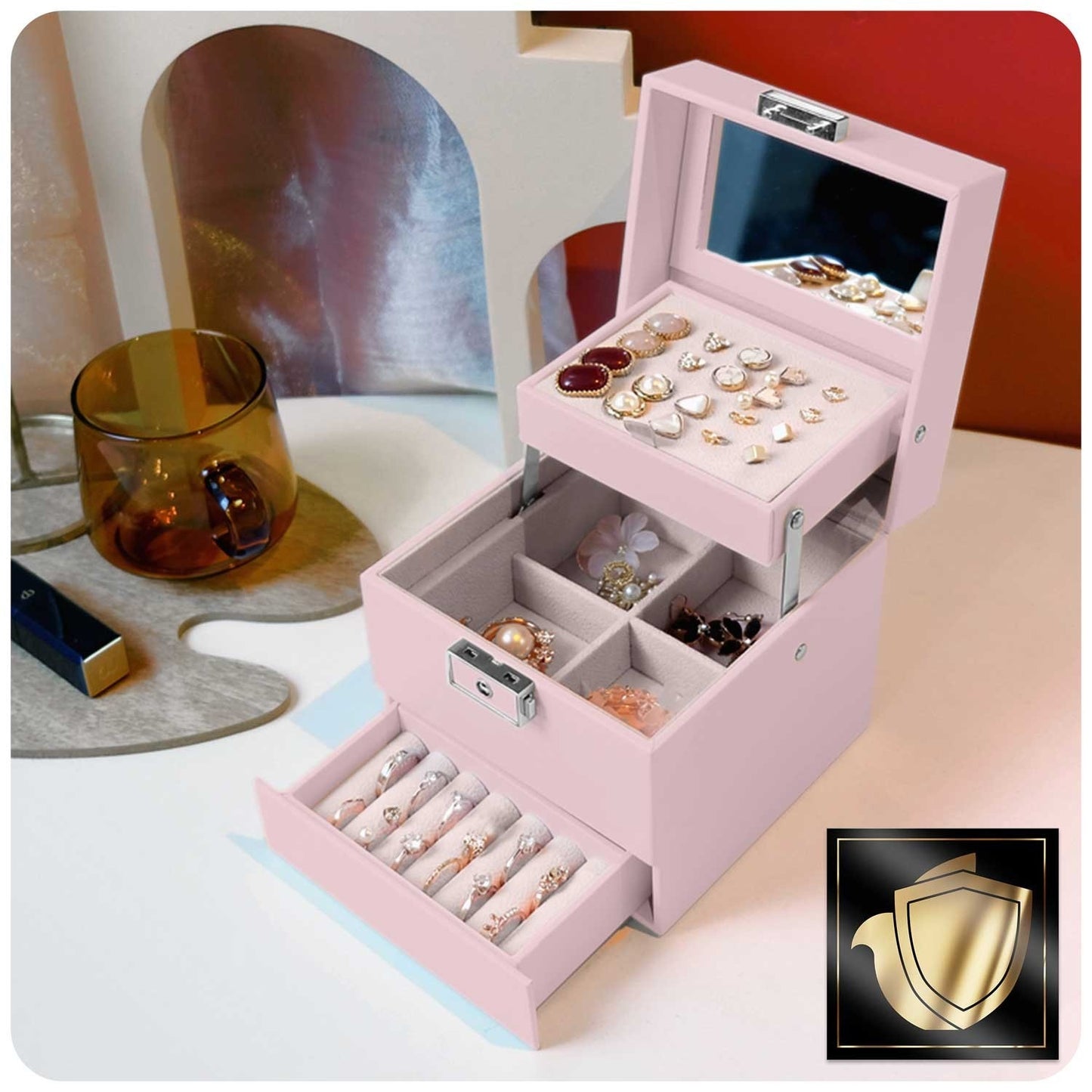 Luxury Jewelry Box MS-703 Massido - Pink