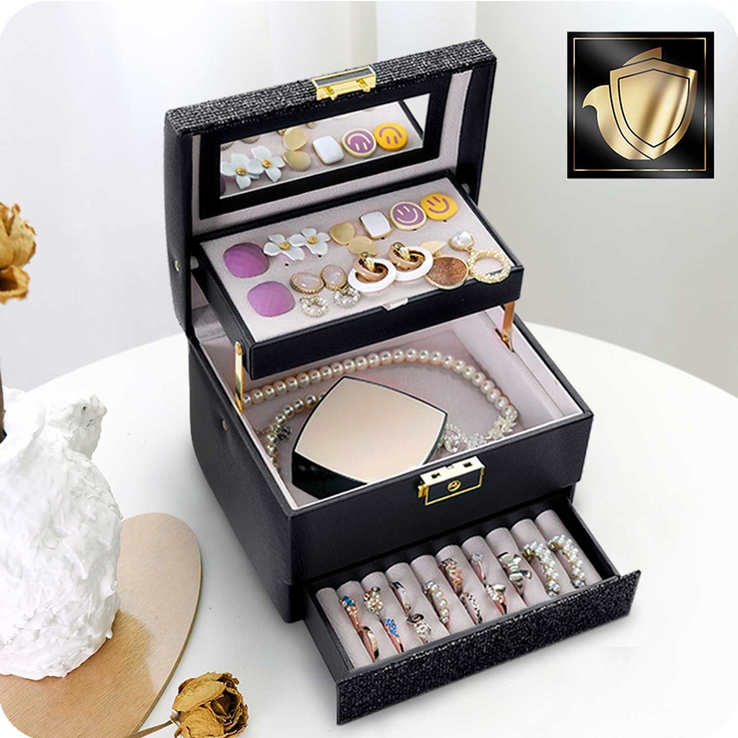 Luxury Jewelry Box MS-705 Massido - Black