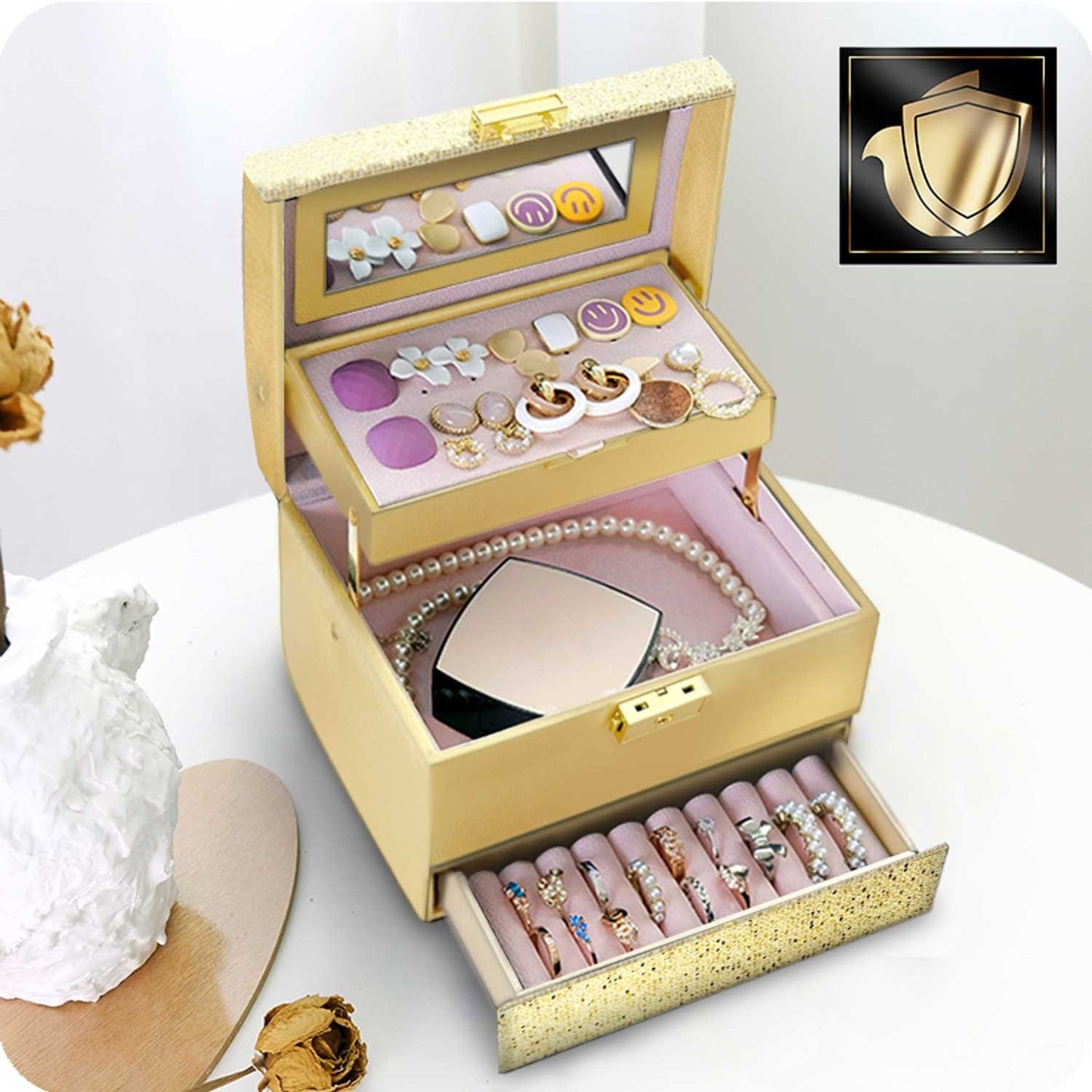 Luxury Jewelry Box MS-705 Massido - Gold