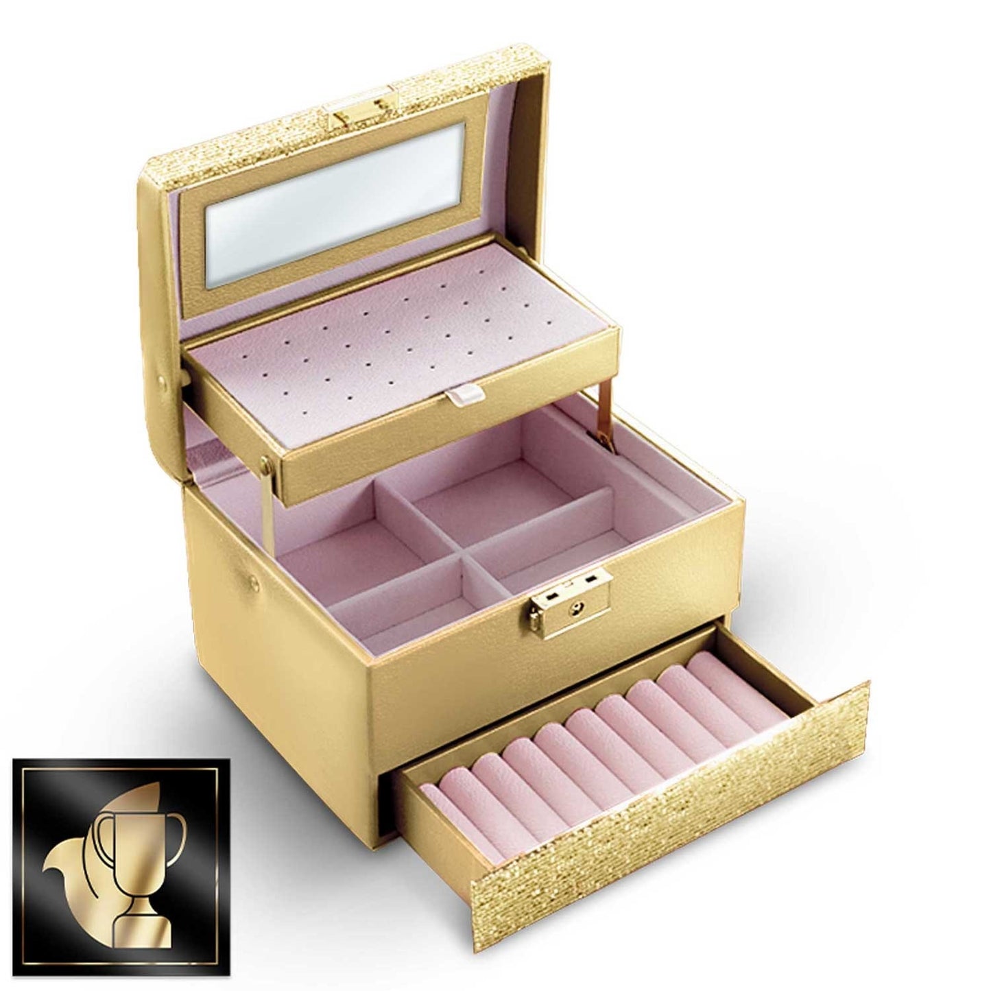 Luxury Jewelry Box MS-705 Massido - Gold