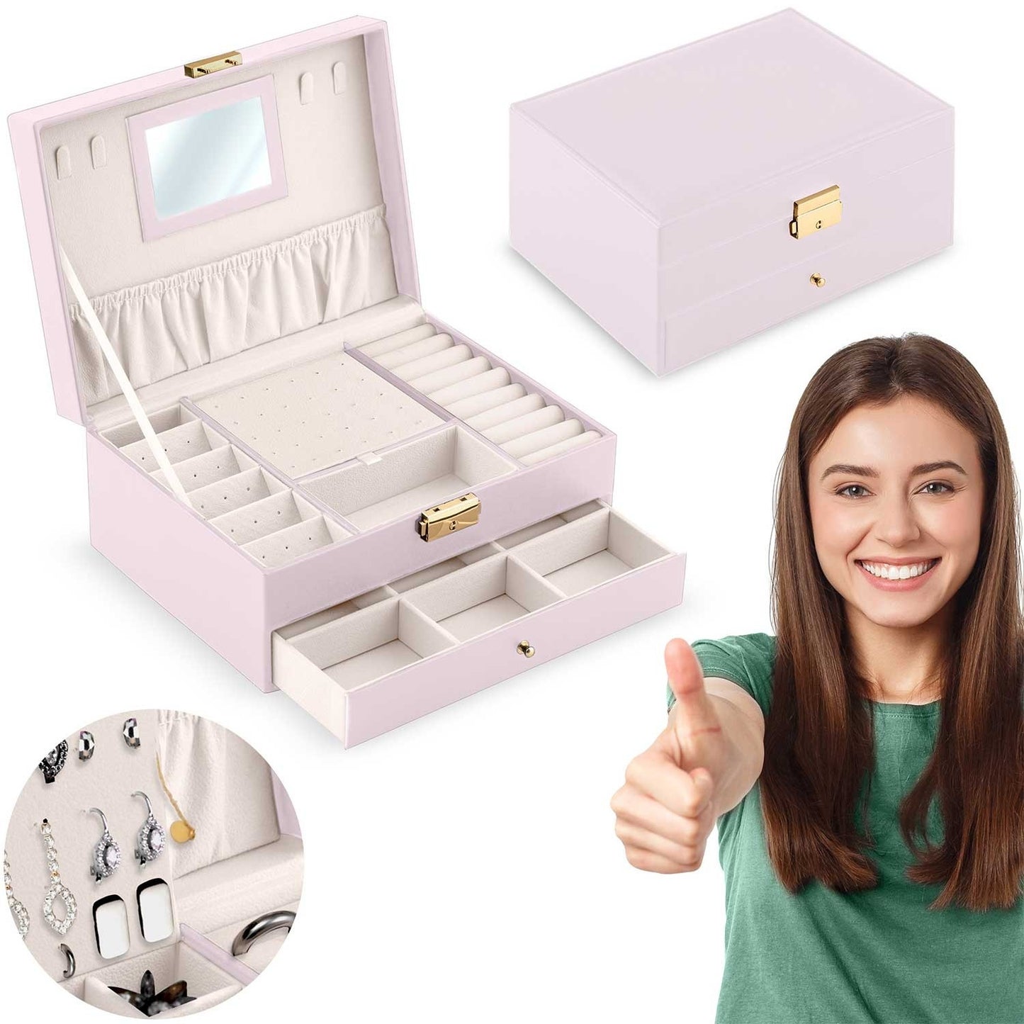 Luxury Jewelry Box MS-709 Massido - Pink