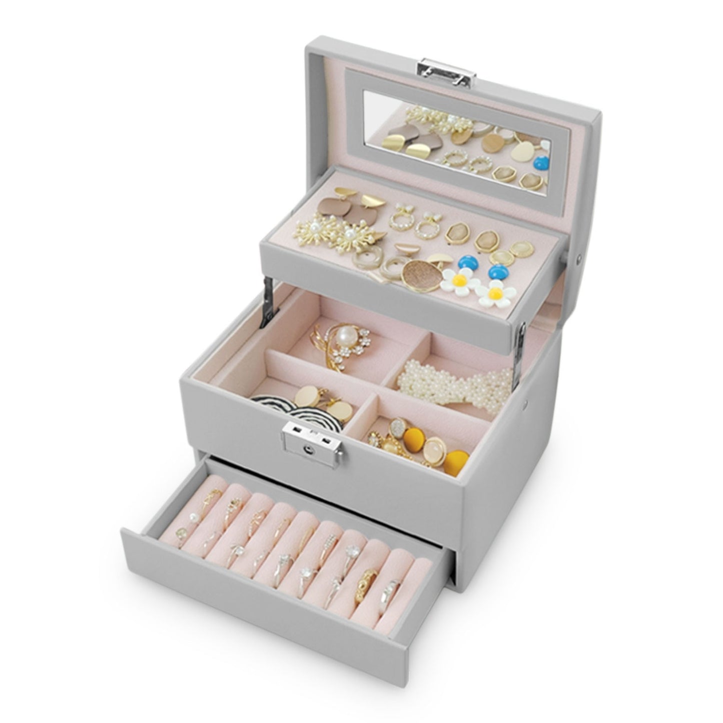 Luxury jewelery box MS-704 Massido - Grey