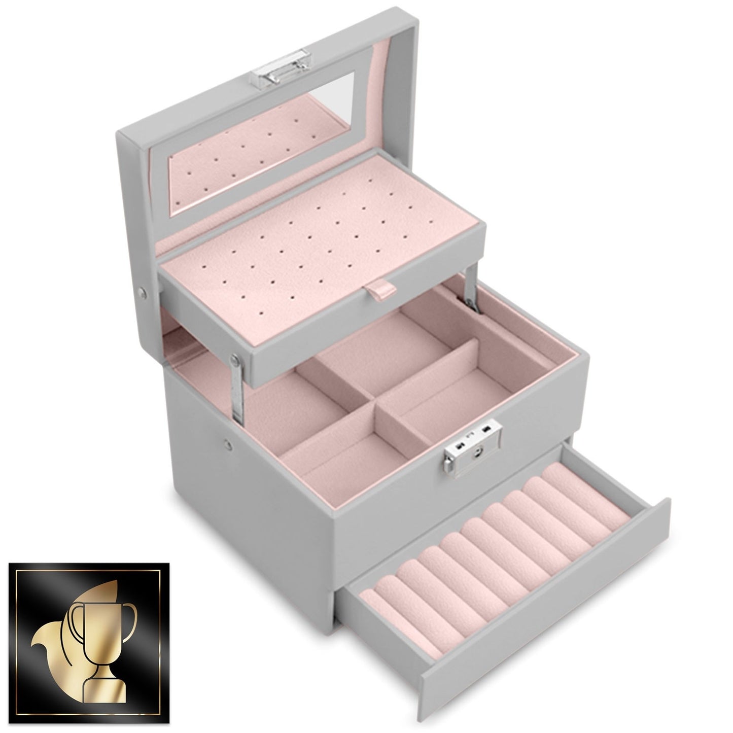 Luxury jewelery box MS-704 Massido - Grey