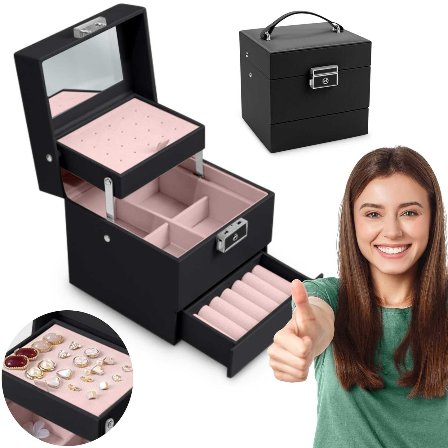 Luxury jewelry box MS-703 Massido - black