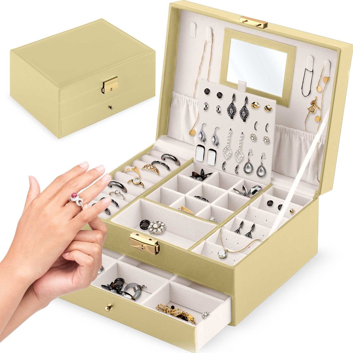 Luxury jewelry box MS-709 Massido - Gold