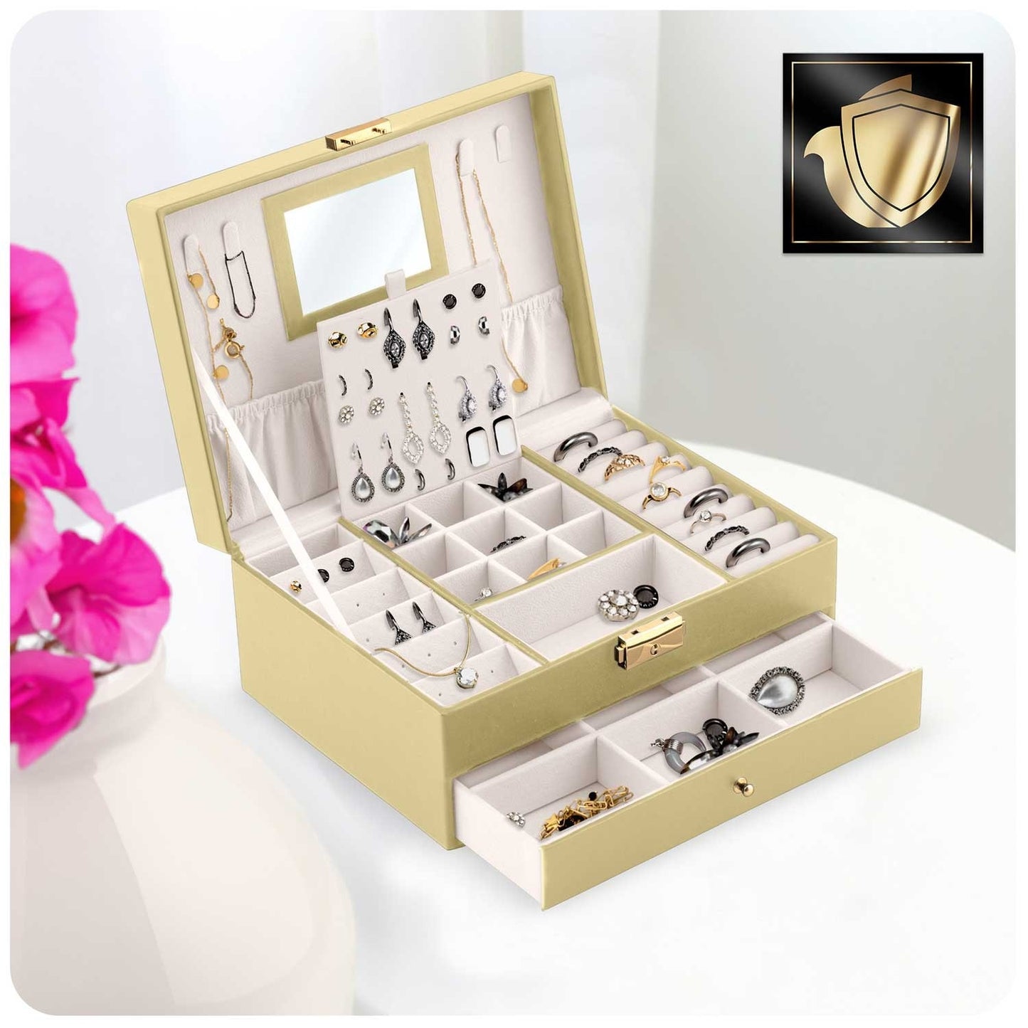 Luxury jewelry box MS-709 Massido - Gold